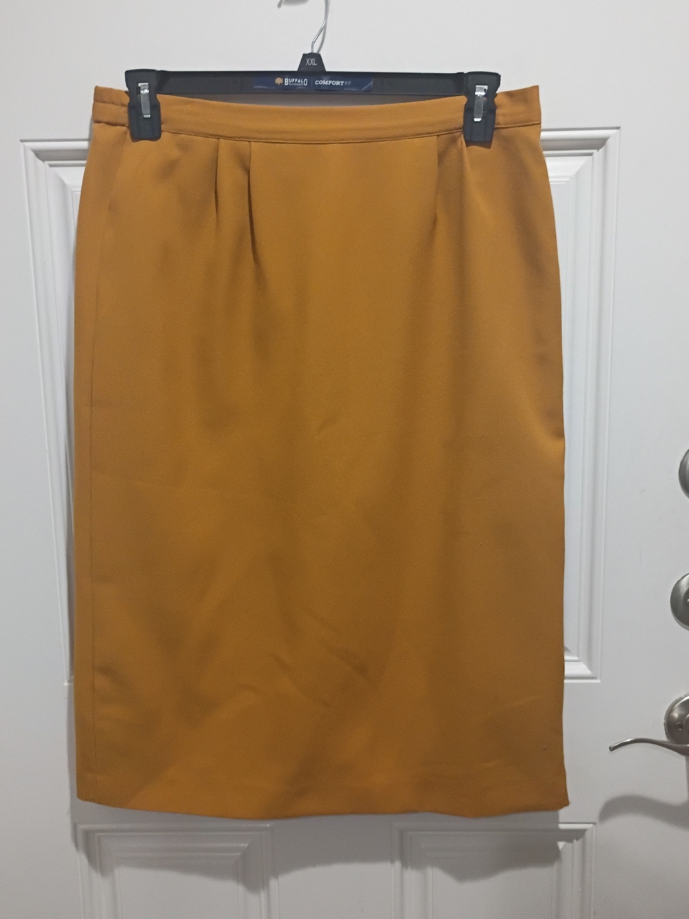 Source Unknown Mustard Pencil Skirt